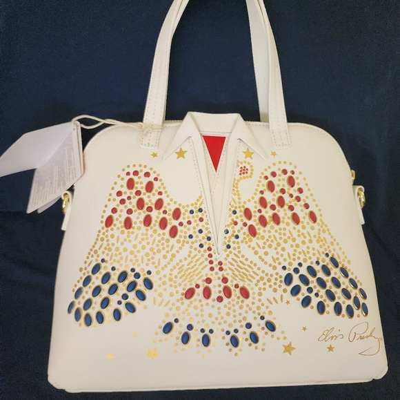 Loungefly Elvis Aloha Jumpsuit Crossbody Brand New With Tags - Picture 3 of 11